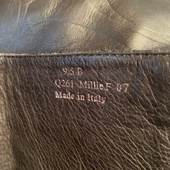 Coach Millie Black Leather Embossed Logo Tall Boots, Size 9.5B - Picture 17 of 17